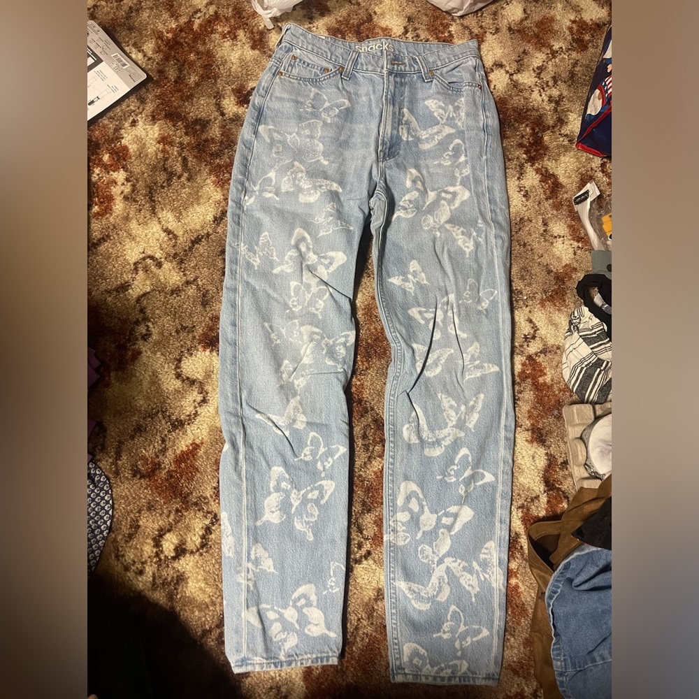 Mother Denim | New Mother Snacks High-Waisted Butterfly Jeans 28